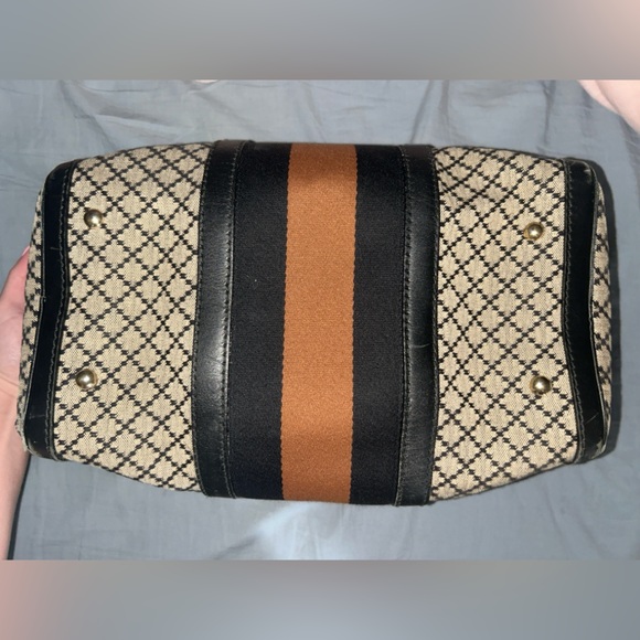 Gucci Diamante Boston Crossbody Canvas Leather Bag - Picture 4 of 14